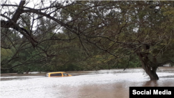 Las lluvias provocaron fuertes inundaciones y varios derrumbes en La Habana.