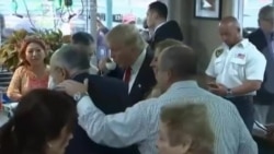 Donald Trump toma café cubano en el restaurante Versalles de la Pequeña Habana