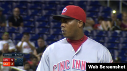 El lanzador zurdo cubano Aroldis Chapman.