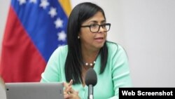 Delcy Rodríguez, vicepresidenta de Venezuela.