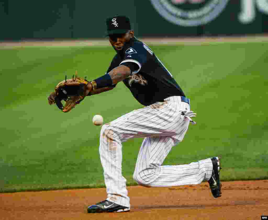 El jugador de Medias Blancas Alexei Ramirez.