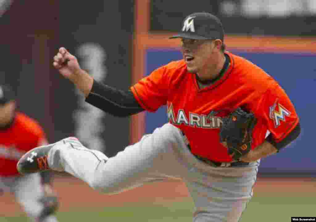 El joven pitcher cubano José Fernández.