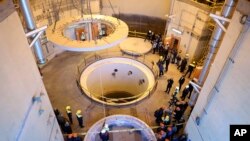 El reactor de Arak en una imagen de la Organización de Energía Atómica de Irán (Prensa Asociada).