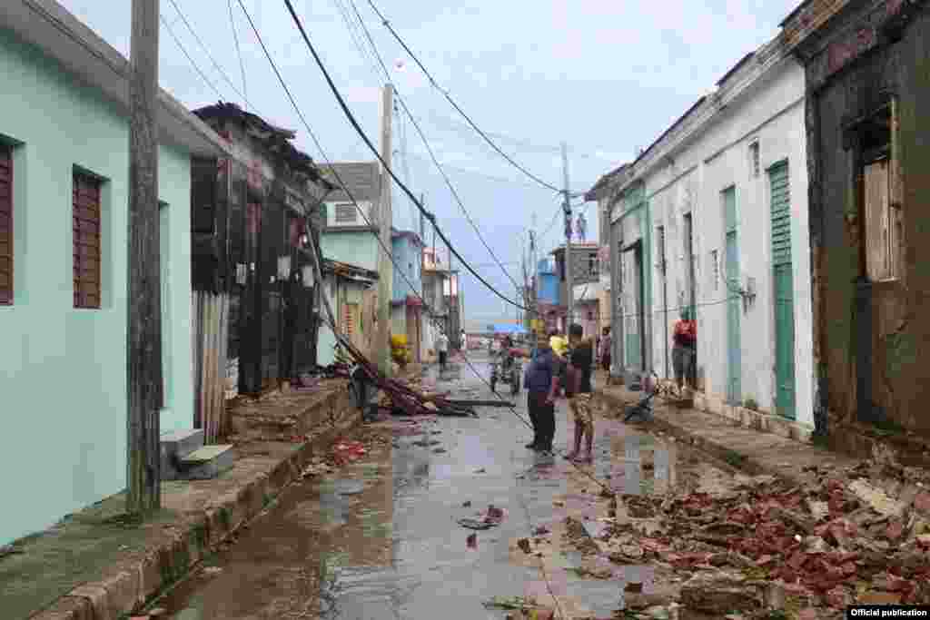 El impacto de Matthew en Baracoa. Foto Tomada de Radio Baracoa.