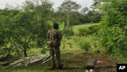 Foto de archivo. Un policía de fronteras en el Darién, en Panamá. (Foto AP/Abraham Teran)