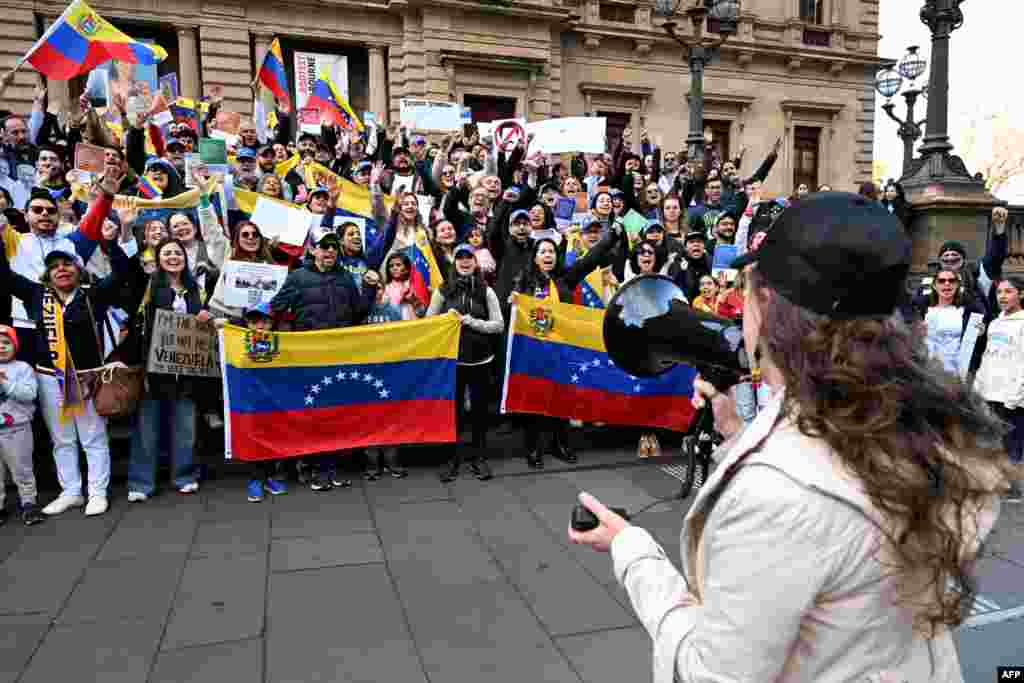 Manifestantes en Melbourne.