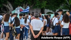 Estudiantes de preuniversitario en Cuba. (Adalberto Roque/AFP/Archivo)