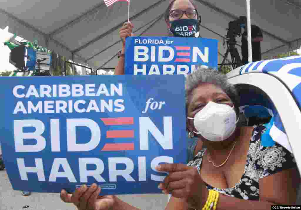 Visita del Ex Presidente Barak Obama a la FIU North Campus apoyo al candidato Joe Biden.