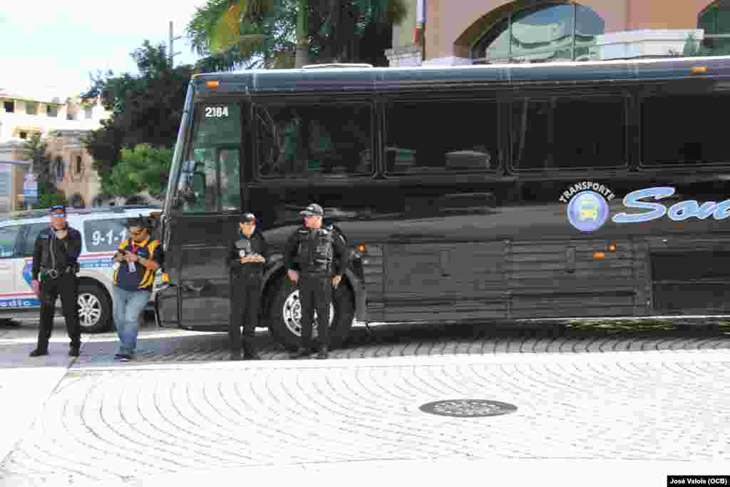 Despliegue policial protege equipo cubano