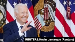 El presidente de EEUU, Joe Biden, pronuncia un discurso sobre los resultados de las elecciones de 2024, el 7 de noviembre del 2024. (Reuters/Kevin Lamarque)